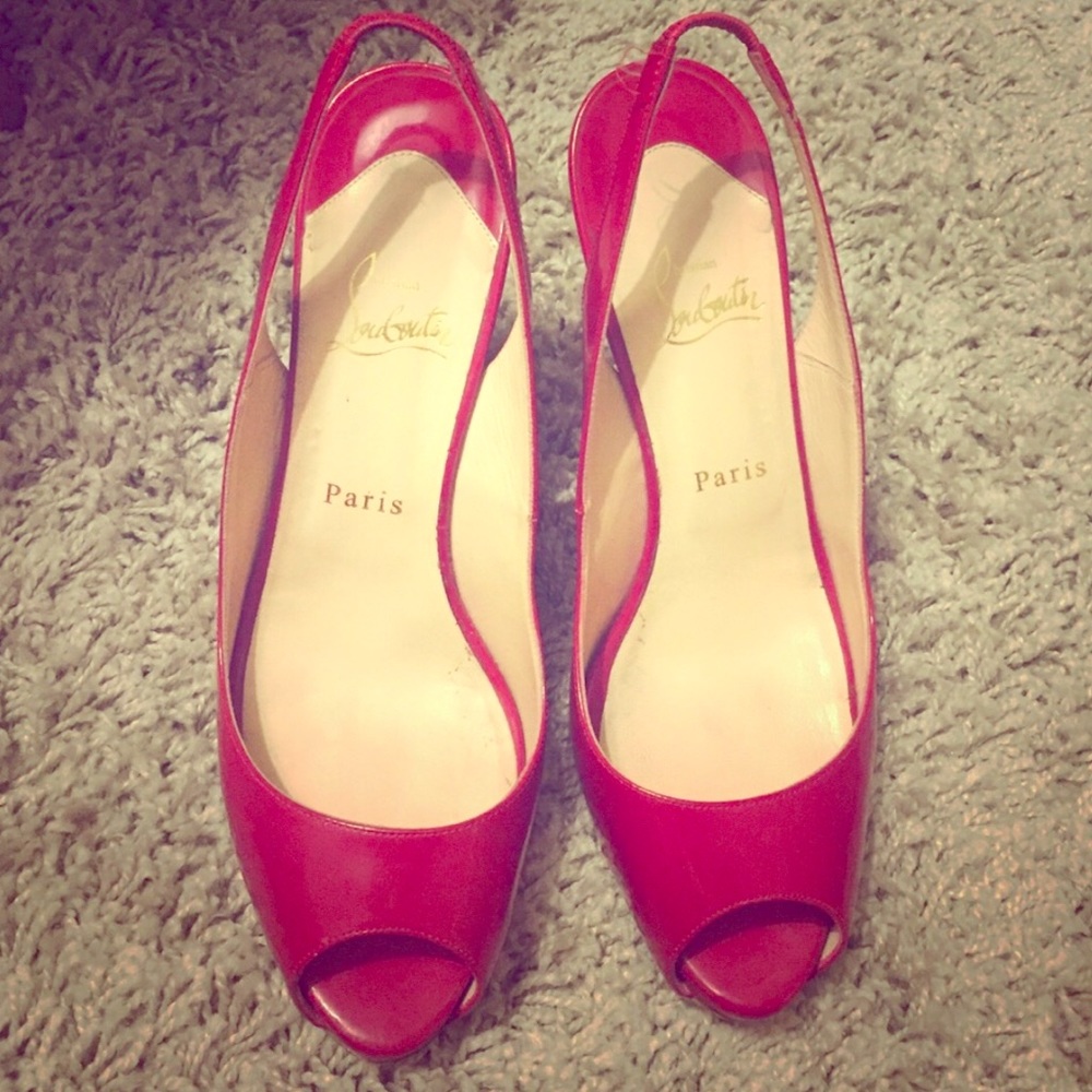 Patent Private Slingback 120mm PeepToe Pumps